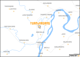 map of Yuanjiagang