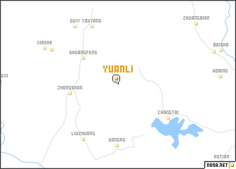 map of Yuanli