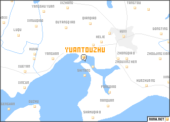 map of Yuantouzhu