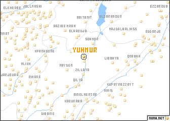 map of Yuḩmur