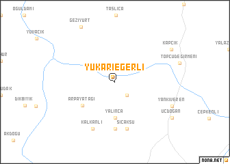 map of Yukarıeğerli