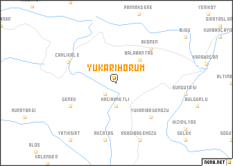 map of Yukarıhorum