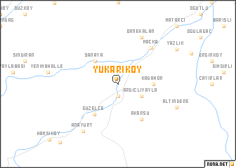 map of Yukarıköy