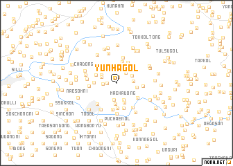 map of Yunha-gol