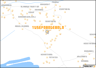 map of Yūsefābād-e Bālā