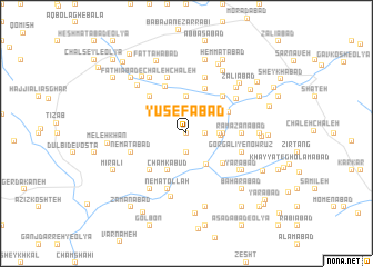 map of Yūsefābād