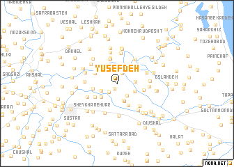map of Yūsef Deh