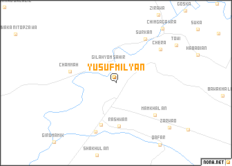 map of Yūsuf Milyān