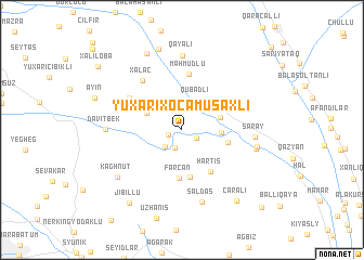 map of Yuxarı Xocamusaxlı