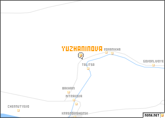 map of Yuzhaninova