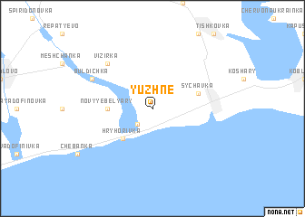 map of Yuzhne