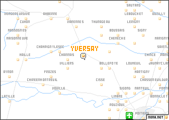 map of Yversay