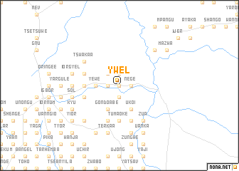 map of Ywel