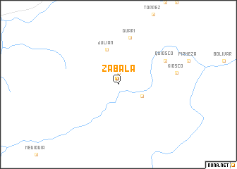 map of Zabala