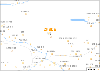 map of Žabče