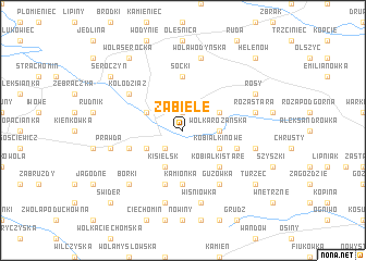 map of Zabiele