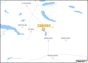 map of Żabinek