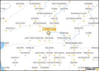 map of Ząbków