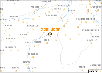 map of Žabljane