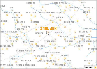 map of Žabljek