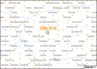 map of Zabłocie