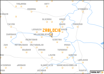 map of Zabłocie