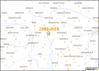 map of Zabojnica