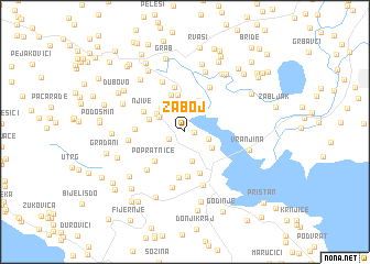 map of Zaboj