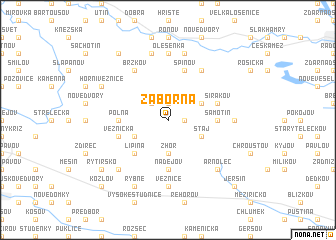 map of Záborná