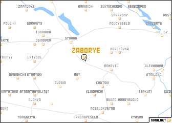 map of Zaborʼye