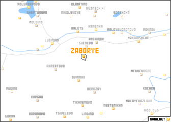 map of Zaborʼye