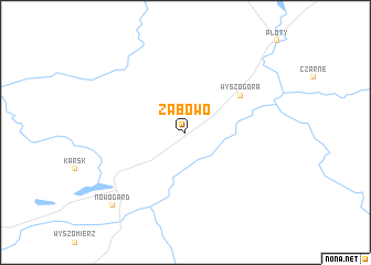 map of Żabowo