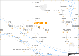 map of Zăbrăuţii