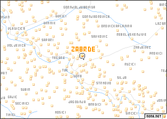 map of Zabrđe