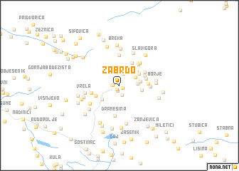 map of Zabrdo