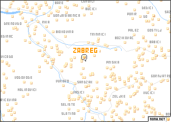 map of Zabreg