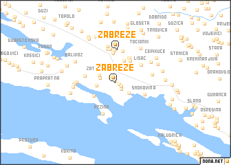 map of Zabreže