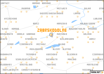 map of Ząbrsko Dolne