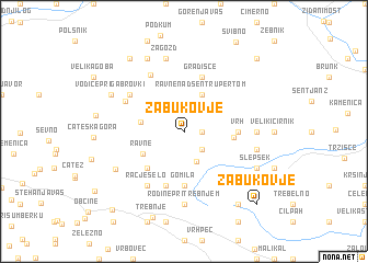 map of Zabukovje