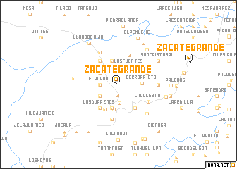 map of Zacate Grande