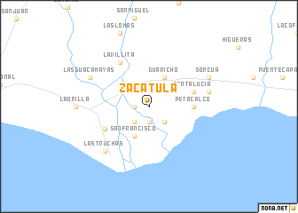 map of Zacatula