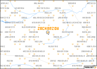 map of Zacharzów