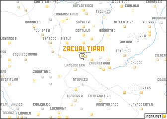 map of Zacualtipán