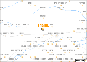 map of Zádiel