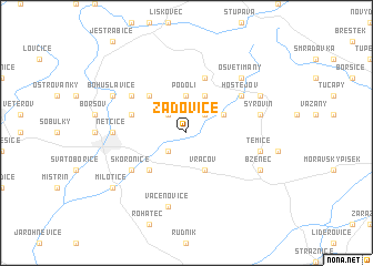 map of Žádovice