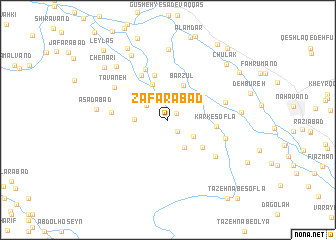 map of Z̧afarābād