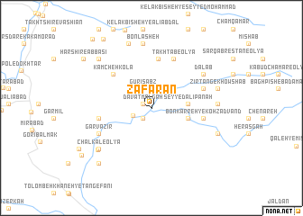 map of Za‘farān