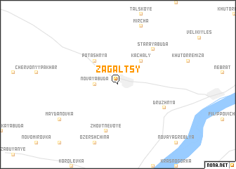 map of Zagalʼtsy