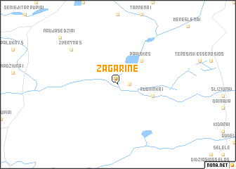 map of Žagarinė