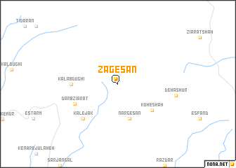 map of Zagesān